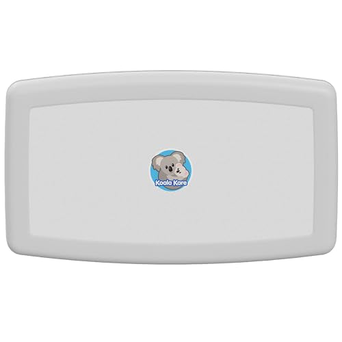 Horizontal Wall-Mounted Baby Changing Station - White Granite
