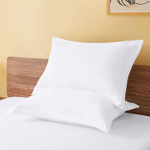 Euro Pillow Shams Set of 2, 26x26 Inch Soft Microfiber Pillow Covers with Flange