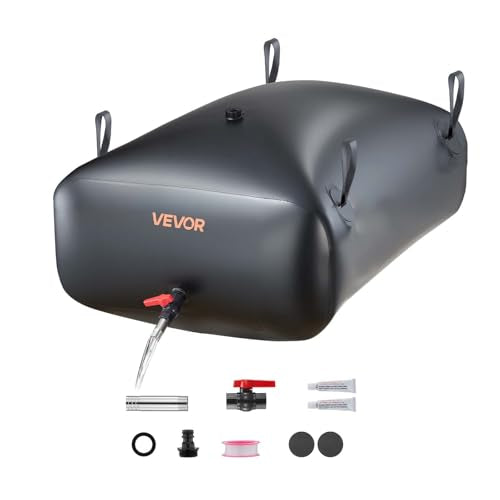 87.2 Gal Collapsible Water Storage Bladder, Wear-Resistant PVC Tank