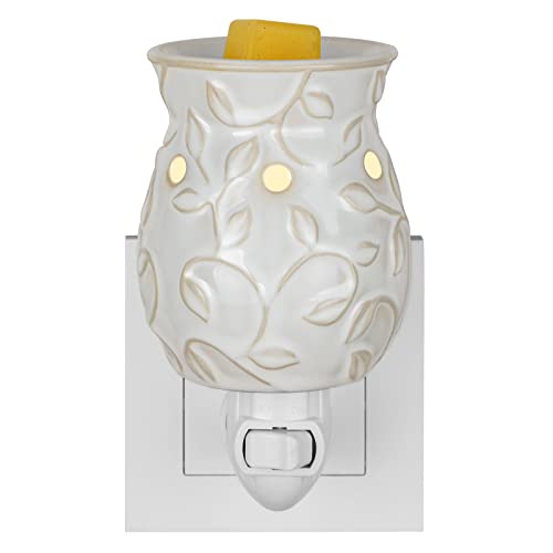 Ivy Bas-Relief Plug-In Wax Melt Warmer for Scented Wax with Spare Bulb