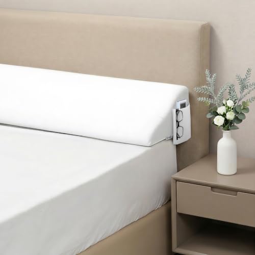 Bed Wedge Pillow for Headboard Gap - Fills 0-6" Space, Removable Cover