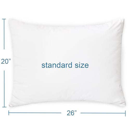 4-Pack Waterproof Pillow Protectors, Standard Size Zippered Pillow Covers