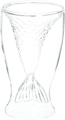 Double-Layer Borosilicate Glass Mermaid Drinking Cup 100ml