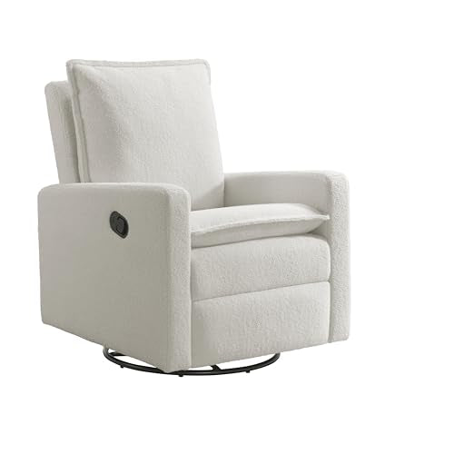 Upholstered Swivel Glider Recliner Rocking Chair for Nursery