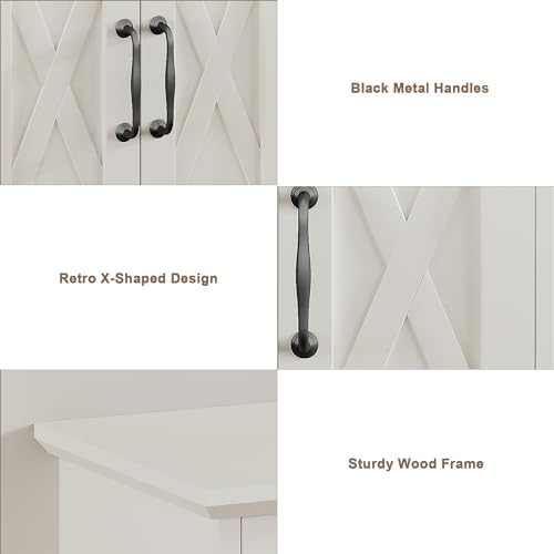 Small Bathroom Medicine Cabinet with Towel Bar and Hooks, Wall Storage