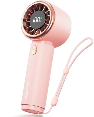 SWEETFULL Mini Handheld Turbo Fan - Rechargeable 5-Speed Portable Personal Fan