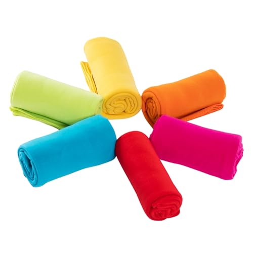 CAI TENG Multicolor Pack of 6 Lightweight Fleece Throw Blankets - 50x60 inch