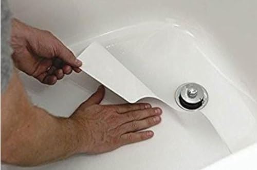 Adhesive Vinyl Anti-Slip Bath Mat 16" x 40" - Non-Skid Safety Mat