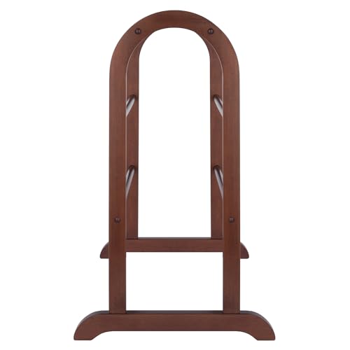 6-Rung Wood Quilt Rack - Antique Walnut Blanket Stand