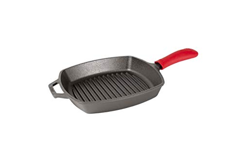 Heat-Resistant Silicone Hot Handle Holder for Cast Iron Skillets, Red