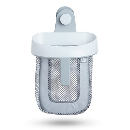 Hanging Bath Toy Organizer Scoop and Storage Basket, Grey