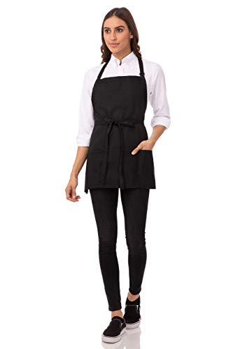 Unisex Three-Pocket Kitchen Apron with Adjustable Neck and Waist