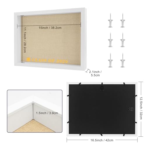 Graduation Shadow Box Frame for Cap and Gown - 12.5x16.5 Keepsake Display