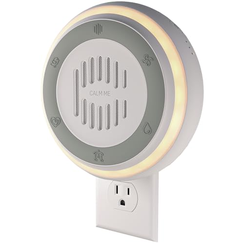 Plug-In White Noise Sound Machine with 20 Soothing Sounds & Night Light