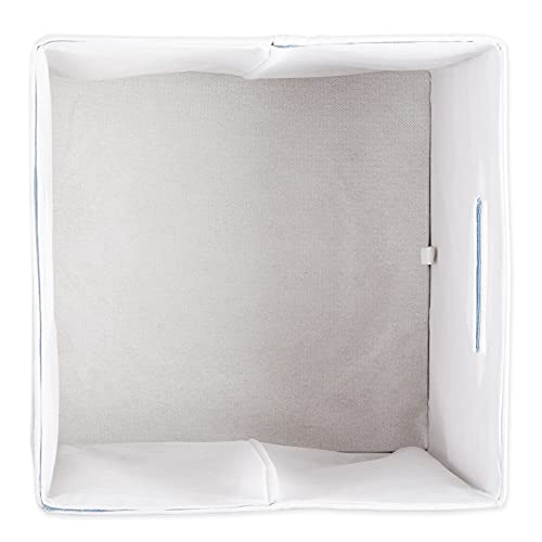 DII Polyester Cube Storage Collection Collapsible Hard Sided Bin, 13x13x13, French Blue