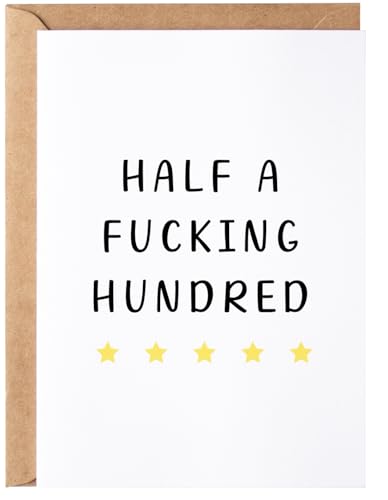 Funny 50th Birthday Card - Sarcastic Gift for Him or Her