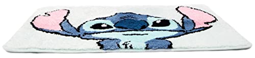 Stitch Floral Fun Tufted Bath Rug - Soft Non-Slip Kids Bathroom Mat 20x30