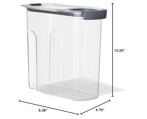 Rubbermaid Brilliance Airtight Cereal Food Storage Container, Shatterproof, BPA-Free and Dishwasher-Safe, 32oz Capacity