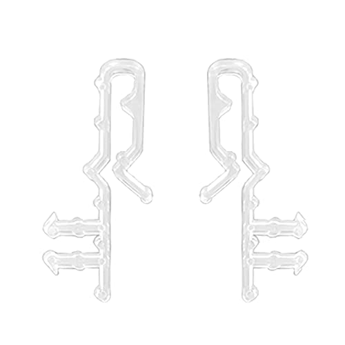 16-Pack 2-Inch Clear Plastic Hidden Valance Clips for Window Blinds