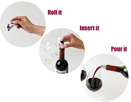 WineDisc Drop Stopping Flexible Pour Spout – Reusable Bottle Dispenser (Variation 1)