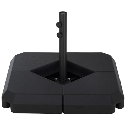 Outsunny Offset Umbrella Base Stand with Cross Support, 132-158 lbs Capacity