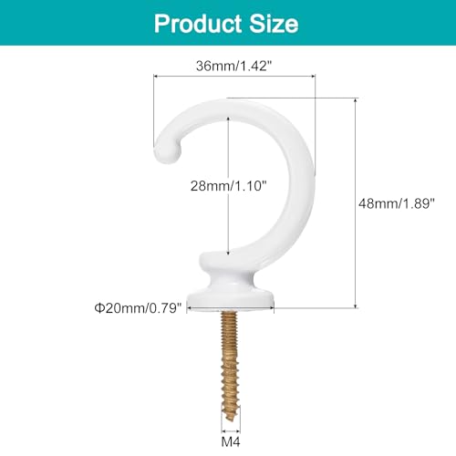 Aluminum Alloy Curtain Holdbacks, Wall Mounted Drapery Hooks - 4 Pack