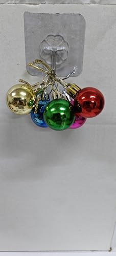 Set of 6 Red and Green Christmas Tree Ornaments - Shatterproof Holiday Decor
