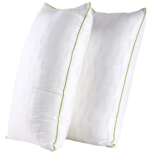 King Size Bed Pillows Set of 2 - Soft Adjustable Down Alternative Fill