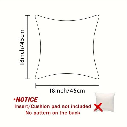 NSSHEL 4 Pcs Christmas Throw Pillow Covers - Santa, Xmas Tree & Elk Designs, 18x18 Inch, Short Plush, Single-Sided Print, Style 2