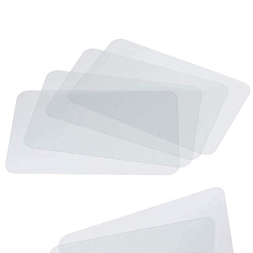 Clear Vinyl Placemats Set of 4 - 17.5 x 12 Inch Transparent Table Mats