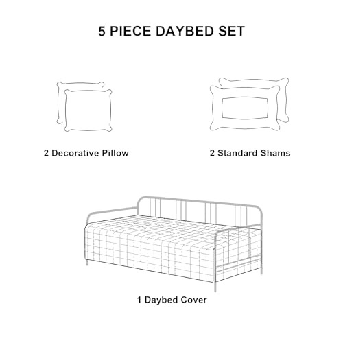 Christmas 5-Piece Twin Daybed Bedding Set with Snowman & Tree