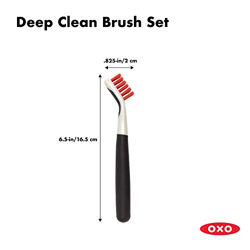Deep Clean Brush Set - 2-Piece Detail Cleaning Brushes for Grout & Tile