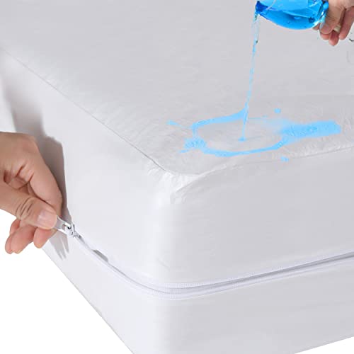 Waterproof Twin Zippered Mattress Protector, 6-9 Inch Encasement