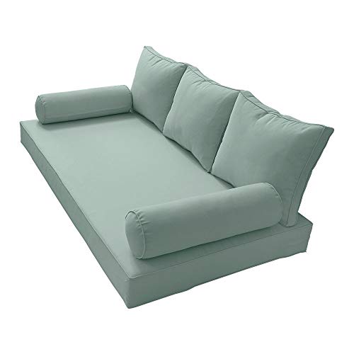 Outdoor Daybed Cushion Covers - Mattress & Bolster Pillow Slipcovers