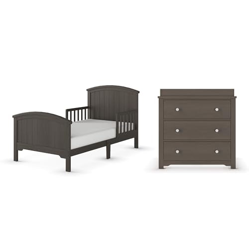 2-Piece Toddler Bed and Dresser Bedroom Furniture Set