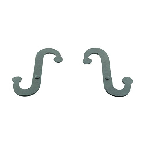 6.25-inch S-Shaped Wrought Iron Shutter Dogs - Black Decorative Pair