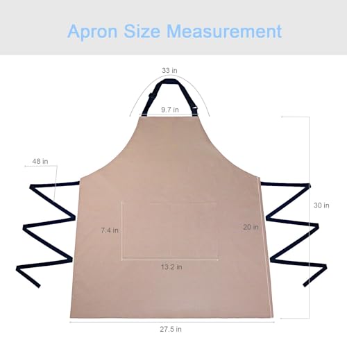 2-Pack Waterproof Bib Aprons with Pockets - Adjustable Chef Apron Set