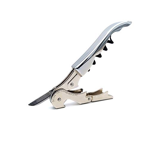 Pulltap's Classic 500 Chrome Waiter's Corkscrew with Double-Hinged Lever and Foil Cutter