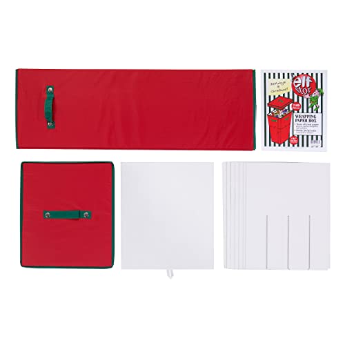 Wrapping Paper Storage Box Upright Container for 20 Rolls Red