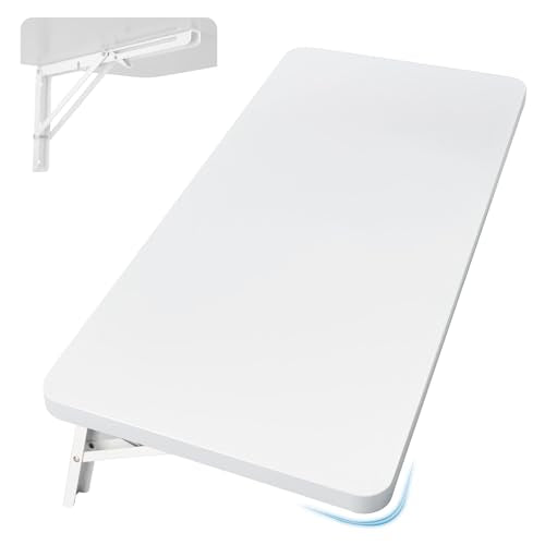 Wall Mounted Folding Table 31.5" x 15.7" - Space Saving Desk for Small Spaces