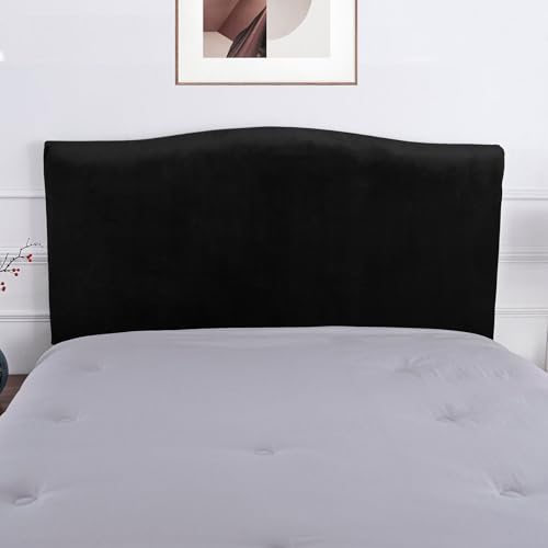Stretch Velvet Bed Headboard Cover - Soft Washable Protector 75-82.6in