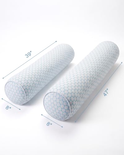 Cooling Bolster Body Pillow for Side Sleepers - 8x47 Inch Memory Foam