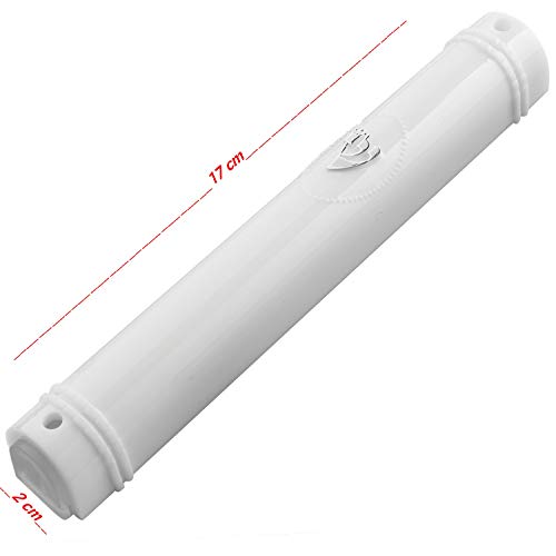 Waterproof Mezuzah Case Set - 15cm Semi-Round Plastic Holder with Shin - 5 Pack