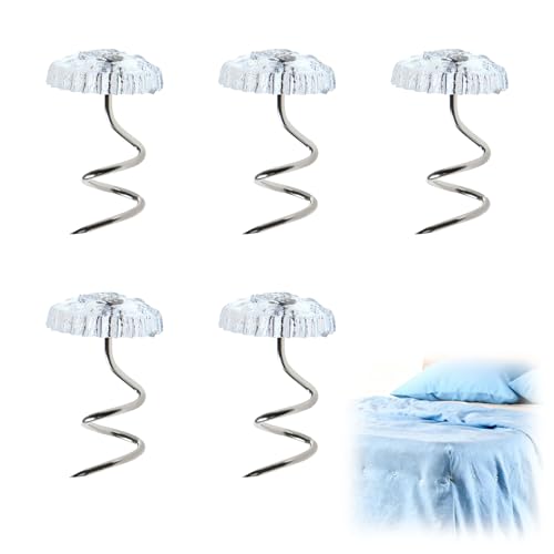 50 Clear Twist Pins for Secure Bed Skirts & Upholstery
