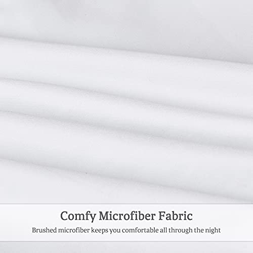 Set of 2 Farmhouse Ruffle Pillow Shams, Standard 20x26 White Boho Pillowcases