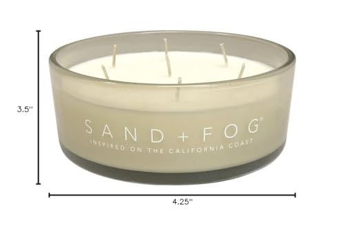 Sand + Fog Scented Candle - Tropical Citrus Additional Scents and Sizes 100% Cotton Lead-Free Wick Luxury Air Freshening Jar Candles Perfect Home Decor for Your Cocktail Table 34 oz, Orange,Violet