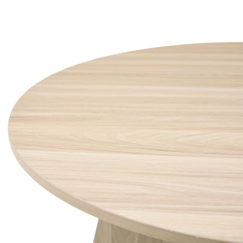 2-Piece Round Nesting Coffee Table Set, Mid-Century Modern Walnut Finish