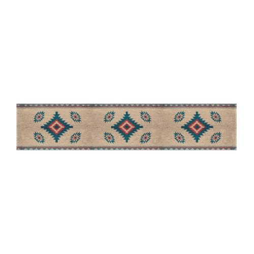 ZFRXIGN Aztec Bed Runner - Southwestern Tribal Decorative Bed Scarf