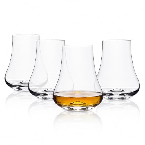 LEMONSODA Whiskey Snifter Glasses Set of 4, 8.5 oz Old Fashioned Spirits Glasses