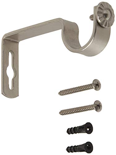 Adjustable Side Curtain Rod Set, 12-20 Inch, Satin Nickel (Set of 2)